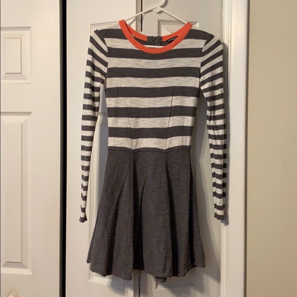 Express Skater long sleeve dress